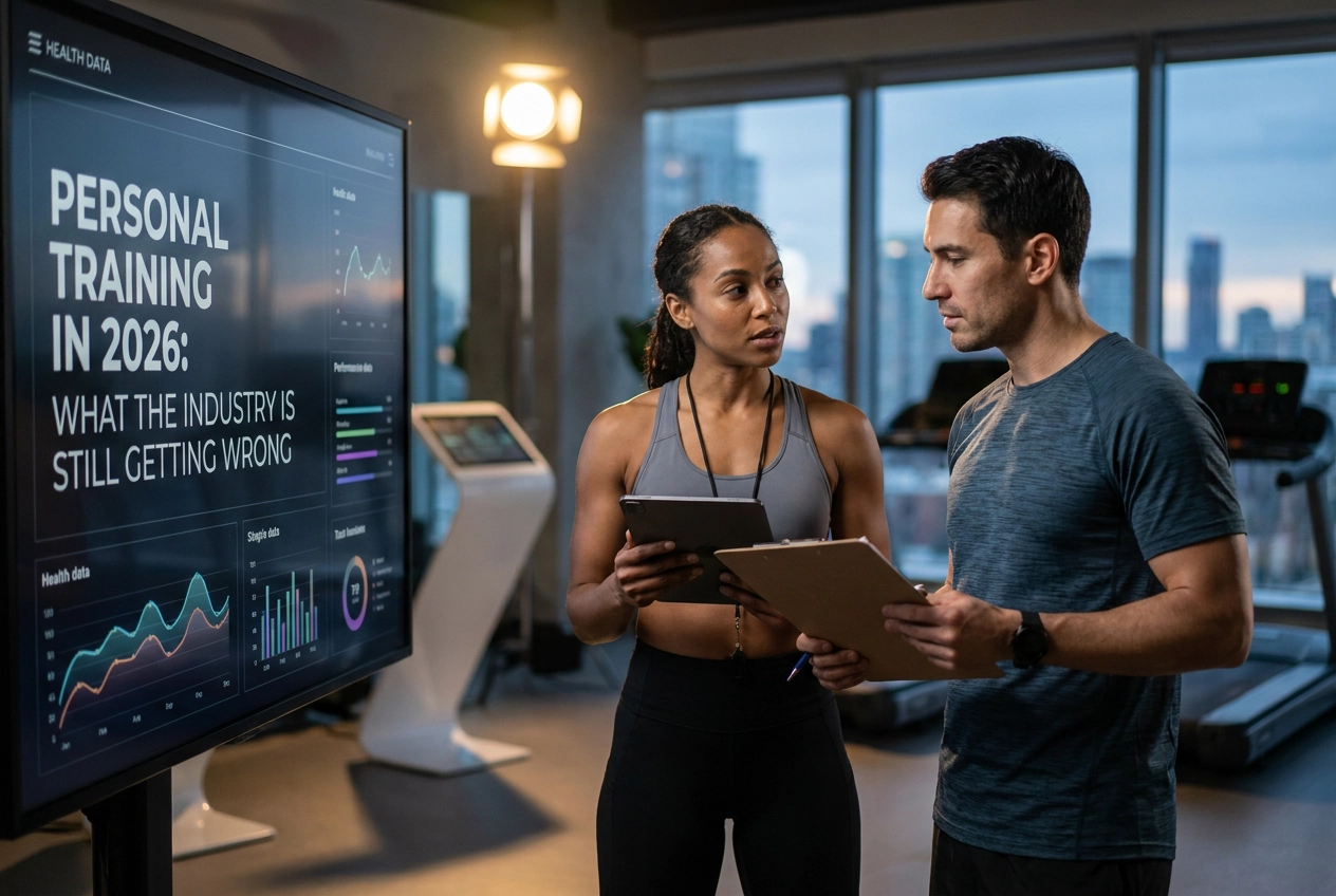 Professional header image for industry analysis: Personal Training in 2026: What the Industry Is Still Get...
