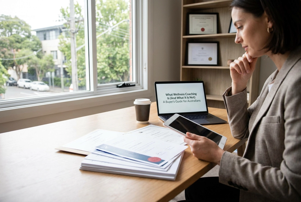 Professional header image for comparison analysis: What Wellness Coaching Is (And What It Is Not): A Buyer's...