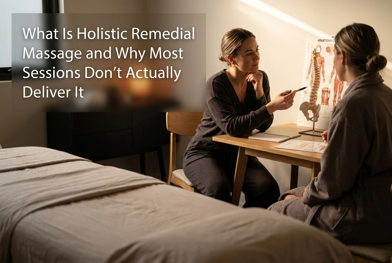 Professional header image for industry analysis: What Is Holistic Remedial Massage and Why Most Sessions D...